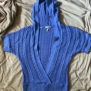 BCBGeneration Cable Knit Hooded Sweater